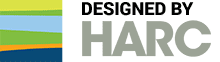 designed by HARC logo